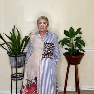 Cream Tan Dress Shirt Long Sleeve